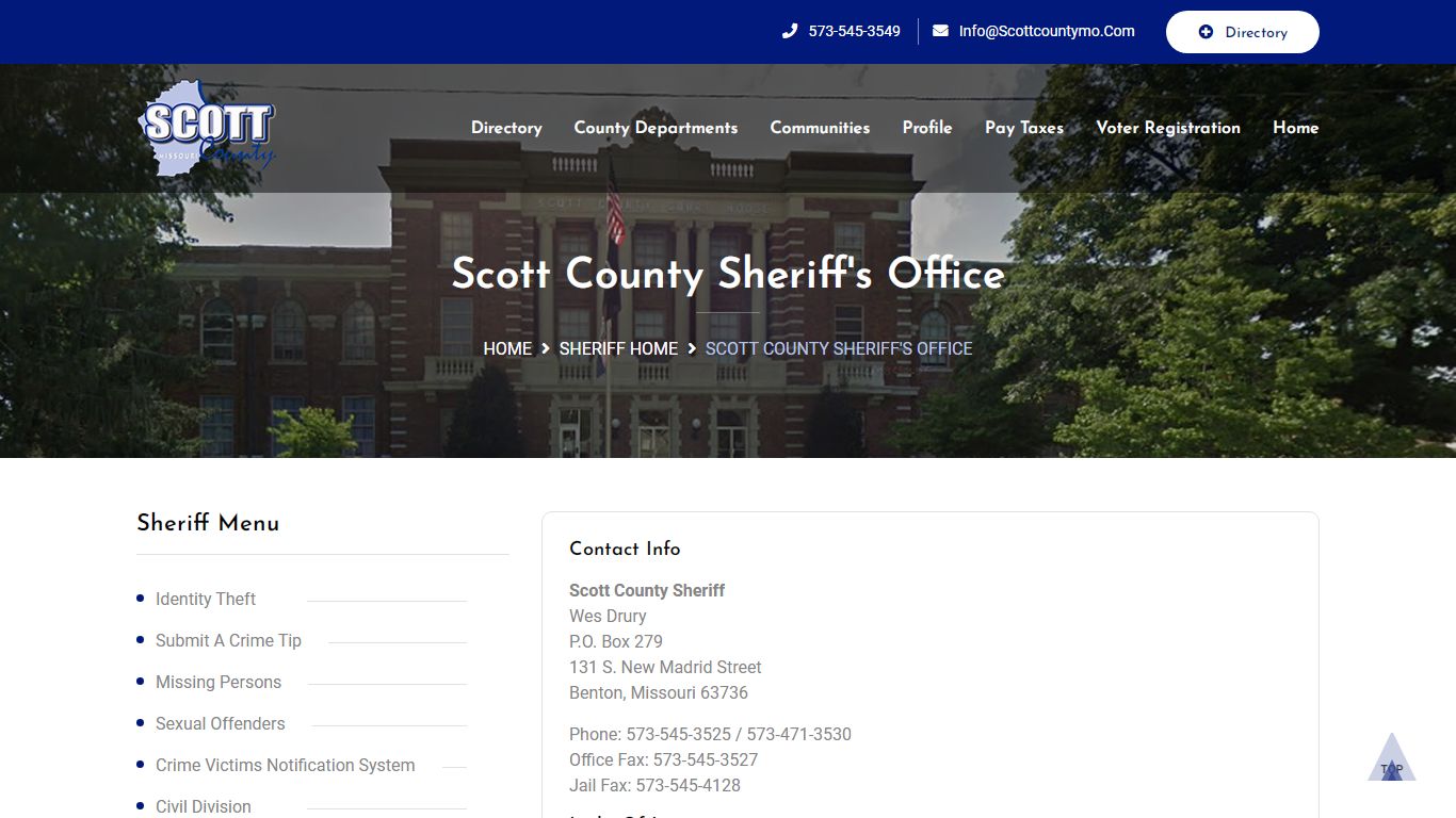 Scott County Sheriff's Office - Scott County Missouri | county information